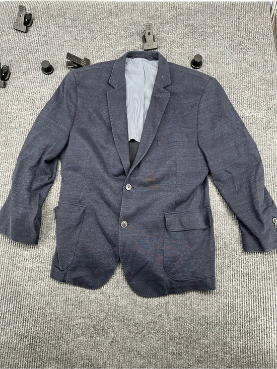 Other - Flynt Navy Knit Jersey Sport Coat Blazer Men 42R (Est) Casual Unstructured